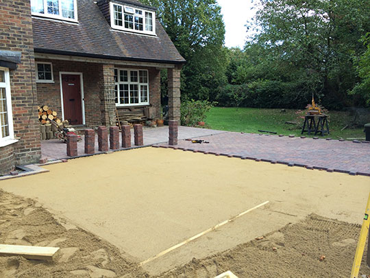 preparing to install driveways